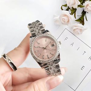 Nuevo reloj de pulsera de moda con bisel de diamantes de imitación dorados, reloj para mujer con indicador de fecha, pulsera de metal con cristales, reloj de pulsera de lujo para damas. - Product Image 2