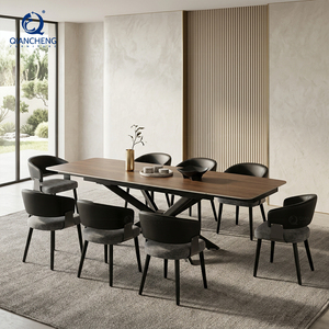 <span class=keywords><strong>Table</strong></span> à manger extensible <span class=keywords><strong>avec</strong></span> plateau en céramique frittée de 12 mm d'épaisseur, pieds en métal, <span class=keywords><strong>table</strong></span> multifonctionnelle pour la maison et le bureau - Product Image 2