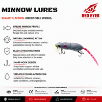 Leurre de pêche flottant articulé Red Eyes, 15,5g 15,5cm, réaliste, pour la pêche au topmouth, vente en gros, échantillon gratuit
