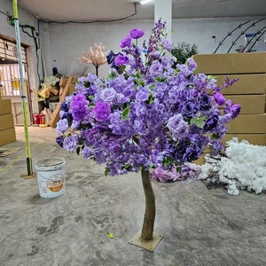 T Table Decore Mariage <span class=keywords><strong>Fleur</strong></span> Rose Arbre Centre de Table Artificielle <span class=keywords><strong>Violette</strong></span> <span class=keywords><strong>Fleur</strong></span> de Cerisier Fausse Glycine Arbre Artificiel à Vendre - Product Image 2