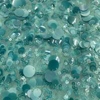 Tissu de base en maille texturée à sequins 100 % polyester tricoté, pleine largeur, robuste, multi-tailles, résistant à l'abrasion, pour robes et scènes