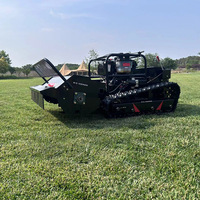 Moteur diesel de grande puissance de 16hp, largeur de coupe de 1m, broyeur télécommandé, tondeuse à fléaux pour la maison, le jardin et la ferme, lames de marteau, tondeuse à gazon