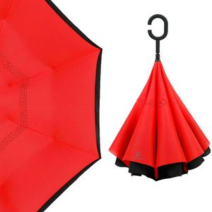 Parapluie de golf double couche moderne et minimaliste, le plus vendu, de haute qualité, à ouverture manuelle inversée, idéal pour les cadeaux d'affaires - Product Image 1