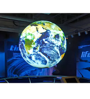 Écran vidéo Led rond 3d à 360 degrés, affichage couleur intérieur extérieur P3 P6 sphère affichage mural Led Module sphérique en forme de boule