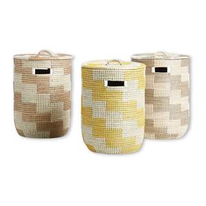 Seagrass <b>With</b> Plastic String Hand <b>Woven</b> Storage <b>Basket</b>, Laundry <b>Basket</b> <b>With</b> <b>Lid</b> Merchant Hamper Cheap Price Wholesale - Product Image 2