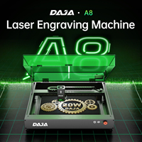 Machine de gravure au laser à diode DAJA A8 de grande taille, haute efficacité, 20W, gravure de courbes sur le bois, le bambou, le cuir, les matériaux non métalliques