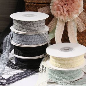 Ruban en dentelle pour cils, 2,5 cm, délicat, best-seller, pour emballage cadeau de mariage et accent de bouquet floral, 10 yards/rouleau - Product Image 1
