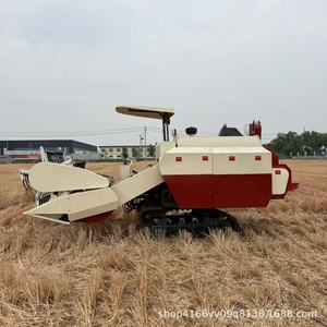 Combine <b>Harvester</b> 35 Hp Gear Drive Rice Wheat Soybean Multifunctional Self Propelled Track Type - Product Image 1
