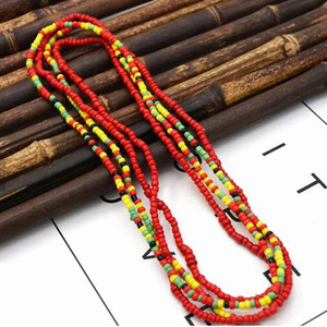 Conjunto de cuentas para cintura, joyería de verano, cintura colorida, vientre, cintura africana, cuentas para el cuerpo, cadena con cuentas, cadena para el vientre, joyería para Bikini - Product Image 3