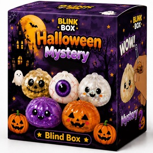 Cross-border Trade Halloween Squishy <b>Blind</b> Box TPR Stress Relief Toy For Ages 14+ Unisex Fidget Toy Geometric Shape - Product Image 2