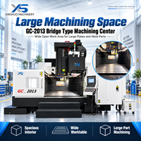 Machine de fraisage CNC à portique XINSHUO GC2013, commande CNC 3 axes, BT50, 24 outils ATC, pour pièces métalliques à coupe lourde, traitement 380V