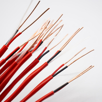 Kabel Alarm Kebakaran Tembaga Padat Merah dan Hitam 2 Inti Terpilin Berpelindung dengan Selubung PVC Sistem Keamanan Gulungan 1000 kaki