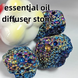 Diffuseur d'huiles essentielles en pierre de lave arc-en-ciel poreuse naturelle, pierre décorative en <span class=keywords><strong>roche</strong></span> <span class=keywords><strong>volcanique</strong></span> pour parfumer la maison - Product Image 1