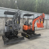 Mini-excavatrice de 1,5 tonne, moteur diesel, mini-pelle EURO5, excavatrice de jardin de 1 tonne, 2 tonnes, micro-excavatrice domestique