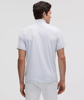 T-shirt de haute qualité en gros pour hommes, col montant, manches courtes, en tissu nylon soie glacée, séchage rapide, couleur unie