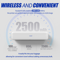 Machine d'impression de pochoirs de tatouage sans fil en gros, 2500 mAh, blanche