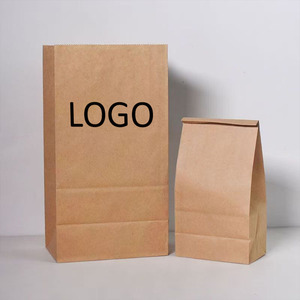 Bolsas de Compra Desechables Rectangulares Económicas, Aptas para Alimentos, Bolsas de Papel Kraft Personalizadas para Llevar con Impresión de Logotipo en Relieve - Product Image 1