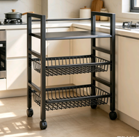 Étagère à épices autoportante en métal à 3 niveaux, organisateur de comptoir de cuisine, étagère de rangement pour assaisonnements à double niveau