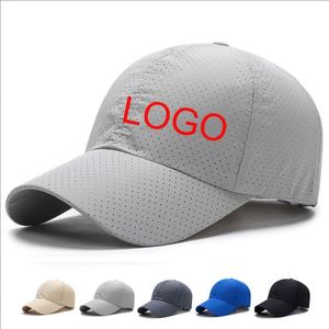 Casquette de baseball personnalisée en tissu Dobby léopard Oxford à séchage rapide, légère, à 6 panneaux, avec maille perforée, pour les sports de plein air et le golf - Product Image 1
