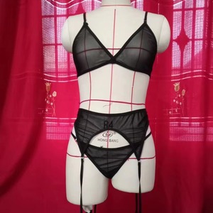 Conjunto de Lencería de 23 Piezas con Medias de Liguero, Conjunto de Sujetador de Cintura Alta Fino de 20 Piezas, Conjunto de 4 Piezas, Estilo Francés Tentador - Product Image 1