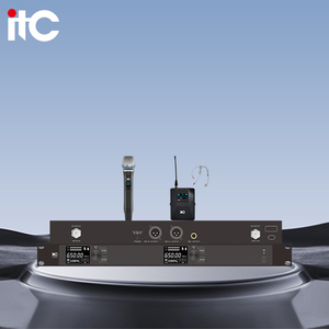 Micrófono universal inalámbrico de dos canales de mano Uhf El <span class=keywords><strong>mejor</strong></span> micrófono de condensador True Diversity Micrófono inalámbrico profesional - Product Image 5