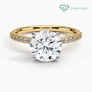 Bague de fiançailles en diamant de laboratoire HPHT CVD de 0,5 à 2 carats, certifiée IGI GIA, bijoux pour femmes, diamant de laboratoire, or blanc 18 carats - Product Image 3