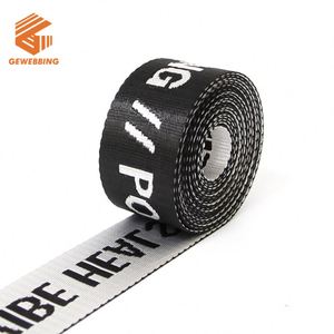 ผู้ผลิตสายรัดแบบมันเงา ขนาด 38 มม. สายรัดโพลีเอสเตอร์แบบกำหนดเอง สายรัดโพลีเอสเตอร์ลายแจ็คการ์ด สายสะพายกระเป๋าแบบทอ - Product Image 5