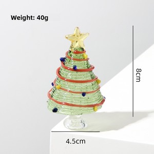 Árbol de Navidad de Vidrio Hecho a Mano con Luces LED, Adorno de Escritorio, Regalo Navideño, Decoración - Product Image 5