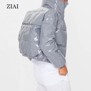 Best Selling Women Bubble <strong>Jacket</strong> Reflective <strong>Cropped</strong> <strong>Jacket</strong> Thick <strong>Puffer</strong> Padded Quilted Coat High Neck <strong>Puffer</strong> <strong>Jacket</strong> Coats - Product Image 6