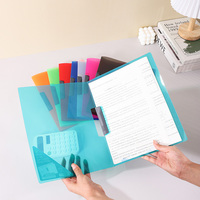Carpeta de Plástico PP con Clip, Transparente, Impresión UV, Tamaño A4, para Presentaciones, Documentos Comerciales, Oficina, Multifolio, Unidad Individual