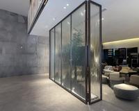 Prix d'usine – Cloison décorative en verre dépoli massif avec fusion à chaud transparente, colorée, ambrée pour mur rideau
