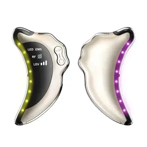 Neuer Trend Photon Hautpflege Gua Sha Tool EMS Vibrations massage gerät Mikrostrom-Facelifting-Maschine RF Beauty Anti-Aging-Geräte