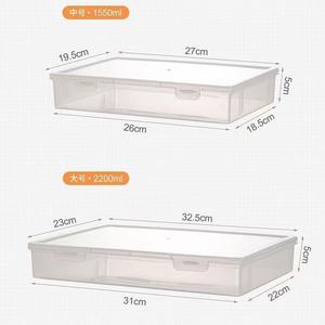 A4 Document Organizer <b>Box</b> Transparent Plastic Storage For Home Office Desktop Use 400 Capacity Waterproof Rectangle Shape - Product Image 2