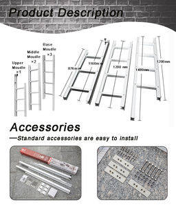 Échelle pliante d'évacuation incendie moderne, extensible, à deux côtés, en aluminium, avec une capacité de 300 livres - Product Image 5