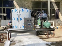Machine à glace marine 5 T, machine à glace en flocons pour eau de mer et eau salée, 220V, machine industrielle à glace en flocons pour la conservation du poisson
