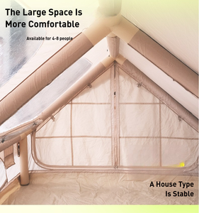 China Factory Günstige 2 4 6 Personen Wasserdicht Atmungsaktiv Tragbar Aufblasbar Familien Camping Zelt Für Wandern im Freien - Product Image 3