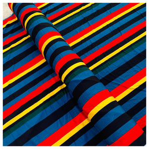 Nigéria conception qualité Vintage crêpe matériaux 120GSM Super doux imprimé Polyester Spandex tissu pour robes - Product Image 3