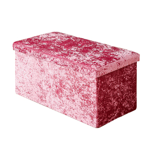 Wholesale Living Room Furniture European Style Ottomans <strong>Footstool</strong> Seat Sofa Gray Velvet Long Bench Stool Suitable for Bedroom - Product Image 4