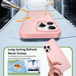 เคสกันกระแทก iPhone 16 Pro Max สีชมพู <span class=keywords><strong>2</strong></span> in 1 TPU+<span class=keywords><strong>PC</strong></span> สำหรับรุ่นต่างๆ ป้องกันการลื่น ฝาหลัง 15 Coque - Product Image 5