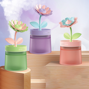 2024 New Hoa Độ Ẩm Dễ Thương Mini Máy Tính Để Bàn Hướng Dương Siêu Âm Độ Ẩm USB Làm Sạch Không Khí Phun Với 7 Màu Sắc <span class=keywords><strong>LED</strong></span> Ánh Sáng - Product Image 3