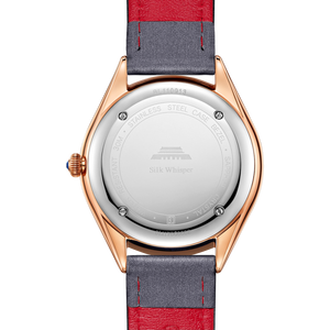 Montre brodée Lys de la Vallée 38 mm en cuir, montre minimaliste pour femme, montre-bracelet élégante de luxe pour femme, livraison incluse - Product Image 4