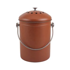 Bac à compost intérieur en acier inoxydable pour comptoir de cuisine - Product Image 1