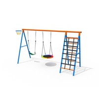 Ensemble de balançoires et toboggan en alliage Tiger personnalisé, équipement de jeu extérieur commercial pour enfants, usage en garderie et à domicile, garantie usine 3 ans