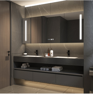 New smart hot-bent integrated basin bathroom cabinet bathroom sink washbasin washstand bathroom cabinet combination - Product Image 5
