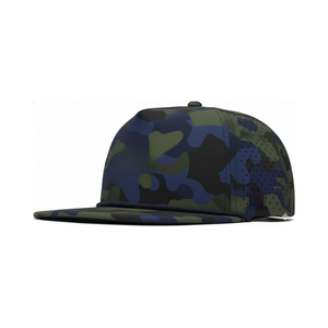 OEM ODM estructurado 5 paneles corte láser agujero perforado sombrero ala plana camuflaje impermeable personalizado en blanco cuerda gorras de golf para correr - Product Image 6