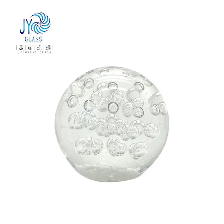 6-15cm di diametro rotondo murano fatto a mano soffiato trasparente solido bolla di vetro artigianato palla per la decorazione