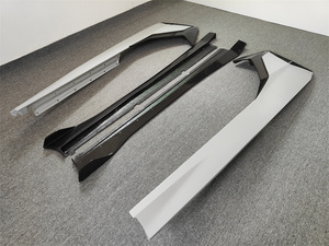 Nouvelle jupe latérale en fibre de carbone, kit carrosserie quatre pièces pour <span class=keywords><strong>Lamborghini</strong></span> <span class=keywords><strong>Aventador</strong></span> LP700 LP720 SVJ, style amélioré - Product Image 4