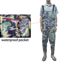 OEM Waders de Pêche Respirants et Imperméables en PVC Camouflage, Salopette de Pêche pour la Pêche à la Mouche, la Chasse et la Chasse au Canard