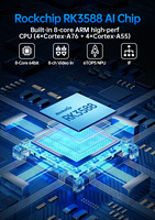 Carte mère industrielle de calcul IA RK3588 avec système d'exploitation Android 12/Ubuntu/Linux en option, affichage vidéo haute définition 8K, PCBA