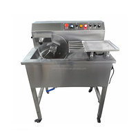 Enrobage de table petite machine automatique d'enrobage de biscuits chocolat avec tunnel de refroidissement